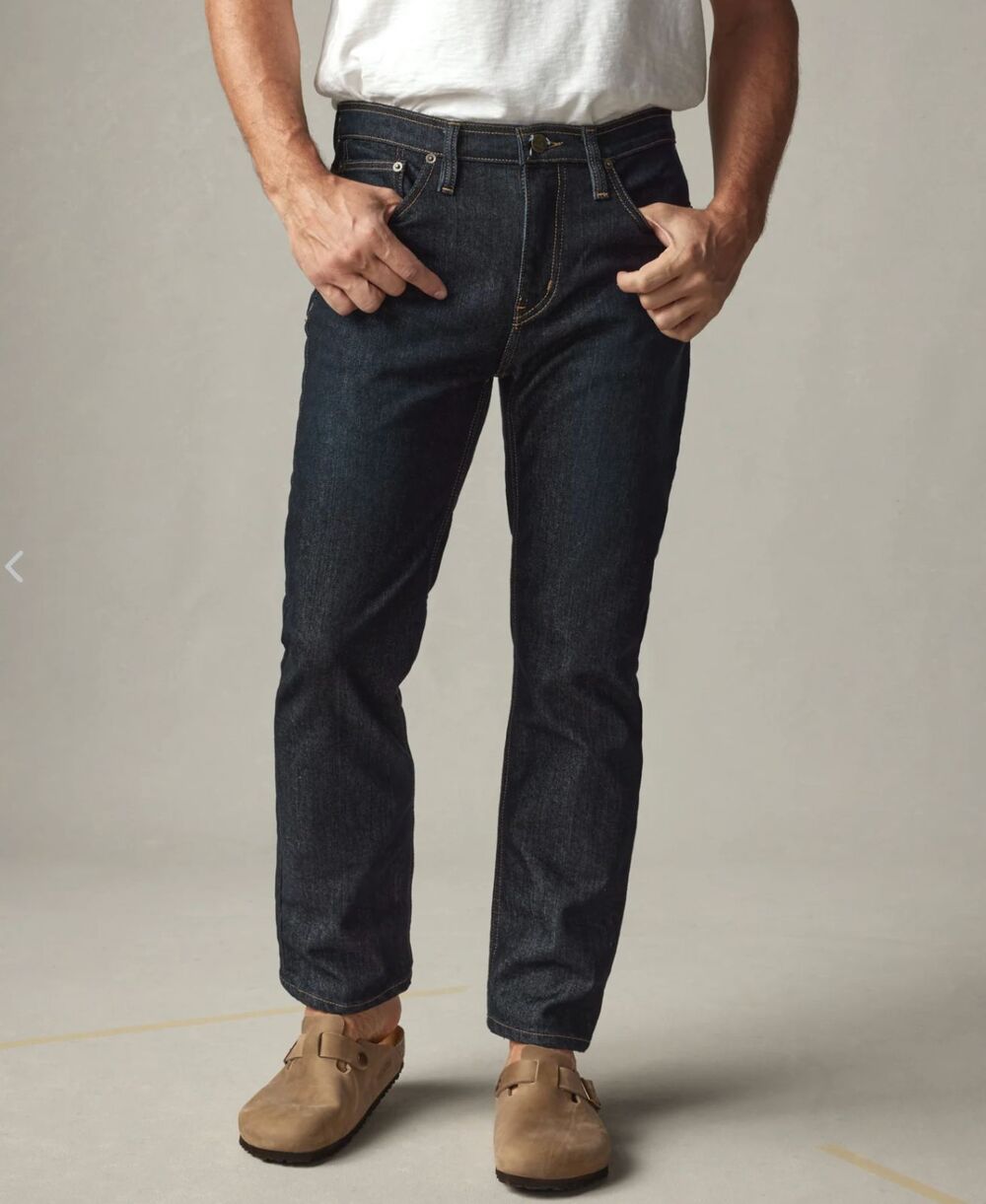 American Giant Dakota Jeans Mens 34x32 Blue Denim Dark Wash USA Maritime NEW